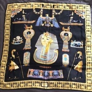 RARE Tutankhamun Hermes silk scarf